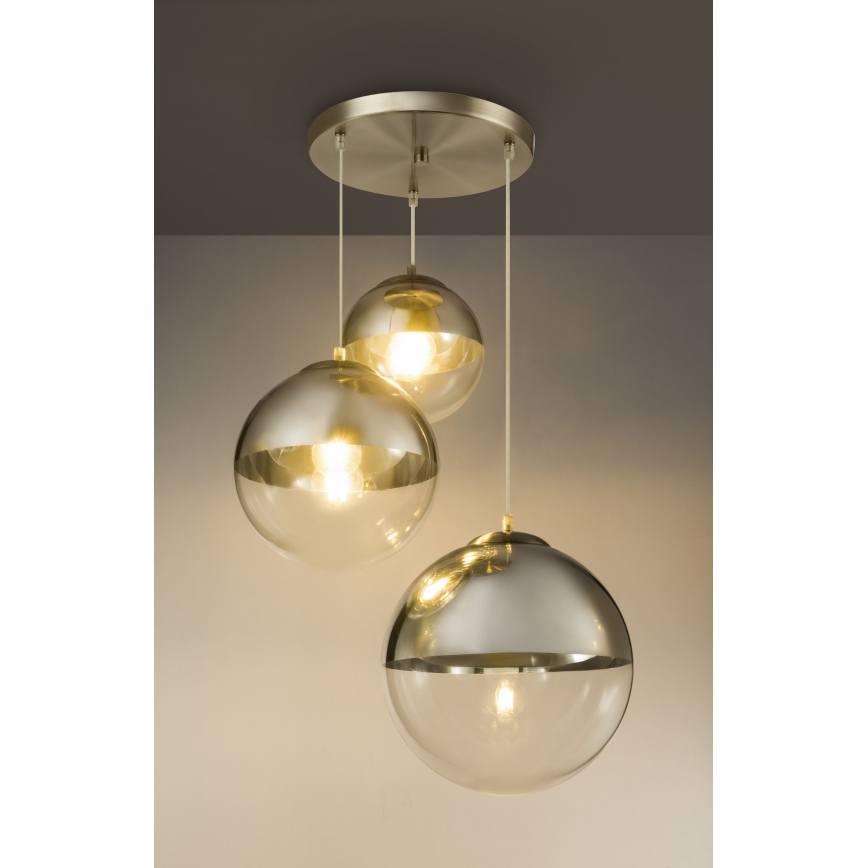 Globo - Hängeleuchte an Schnur 3xE27/40W/230V d 51 cm