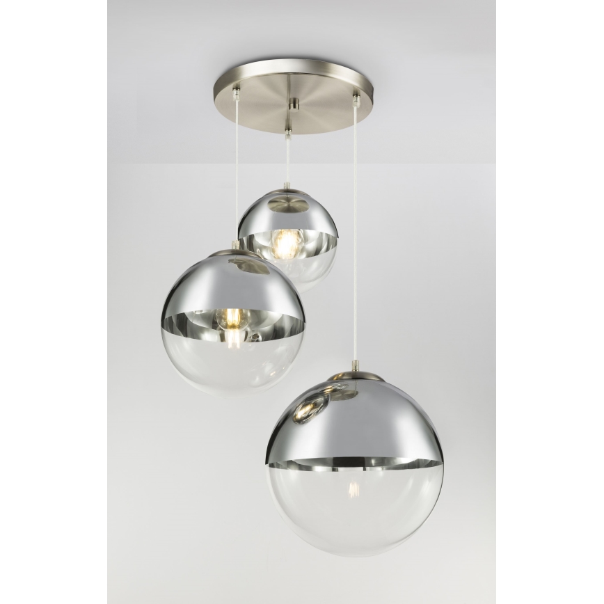 Globo - Hängeleuchte an Schnur 3xE27/40W/230V d 51 cm