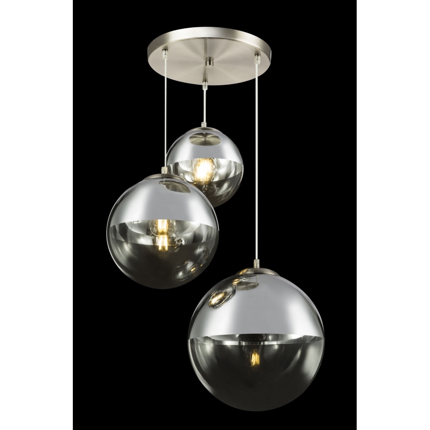 Globo - Hängeleuchte an Schnur 3xE27/40W/230V d 51 cm