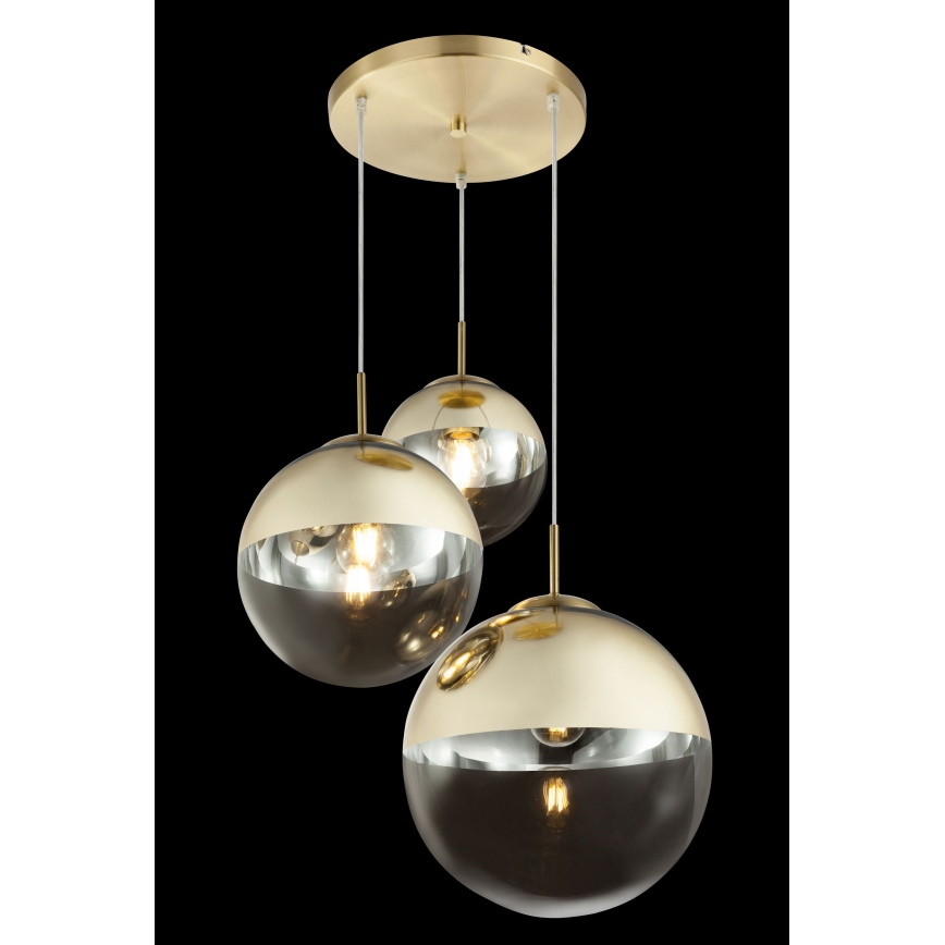 Globo - Hängeleuchte an Schnur 3xE27/40W/230V d 51 cm