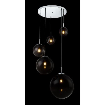 Globo - Hängeleuchte an Schnur 5xE27/40W/230V d 65 cm