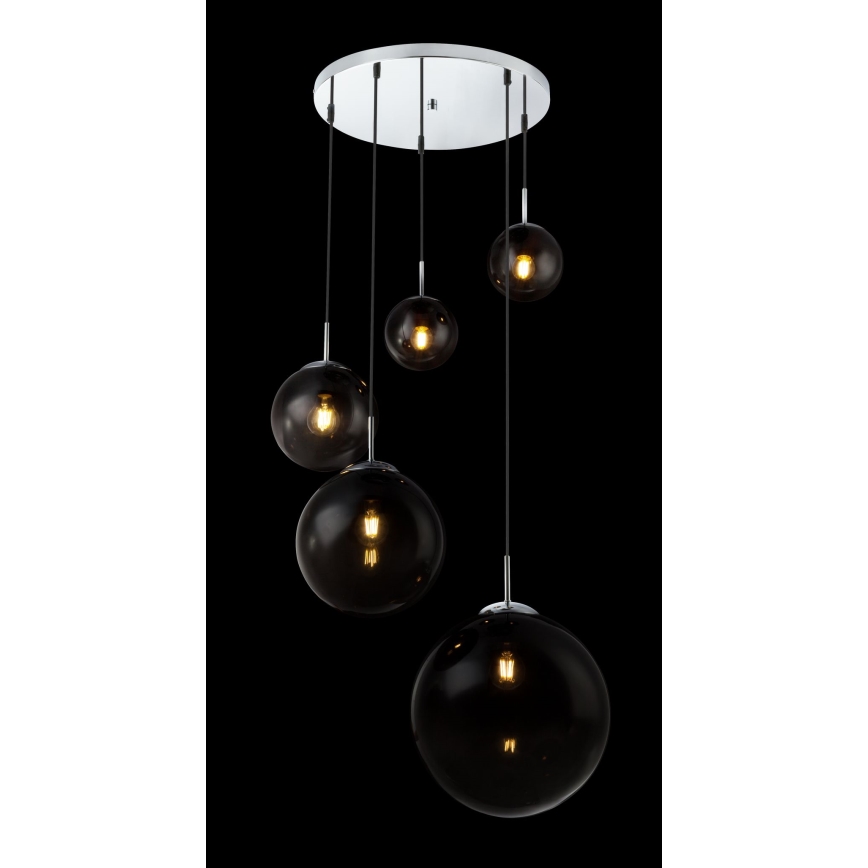 Globo - Hängeleuchte an Schnur 5xE27/40W/230V d 65 cm