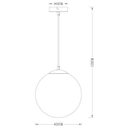 Globo - Hängeleuchte an Schnur 1xE27/40W/230V d 25 cm