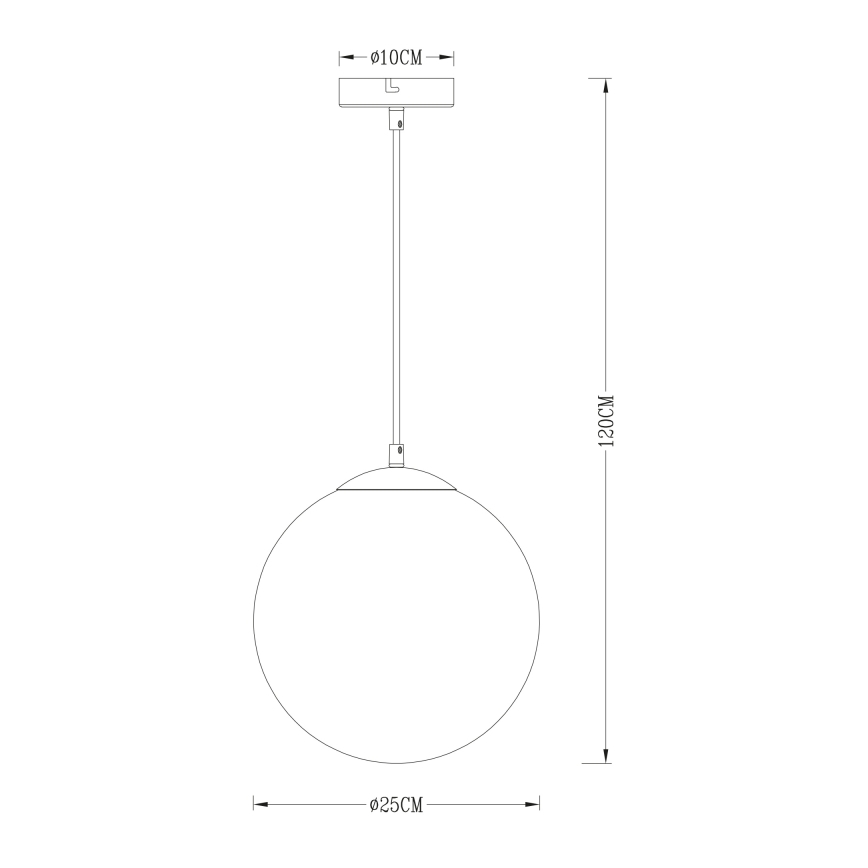 Globo - Hängeleuchte an Schnur 1xE27/40W/230V d 25 cm
