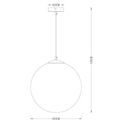 Globo - Hängeleuchte an Schnur 1xE27/40W/230V d 33 cm