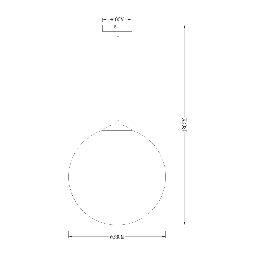 Globo - Hängeleuchte an Schnur 1xE27/40W/230V d 33 cm