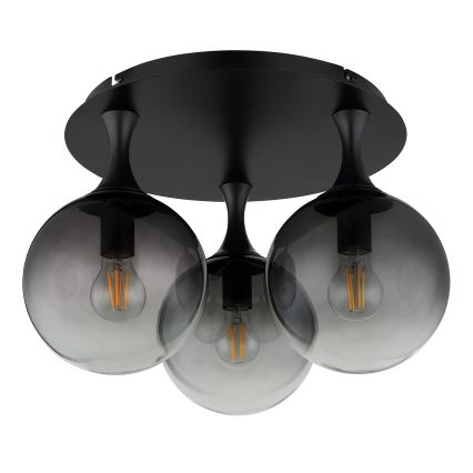 Globo - Anbauleuchte 3xE27/10W/230V d 46 cm schwarz