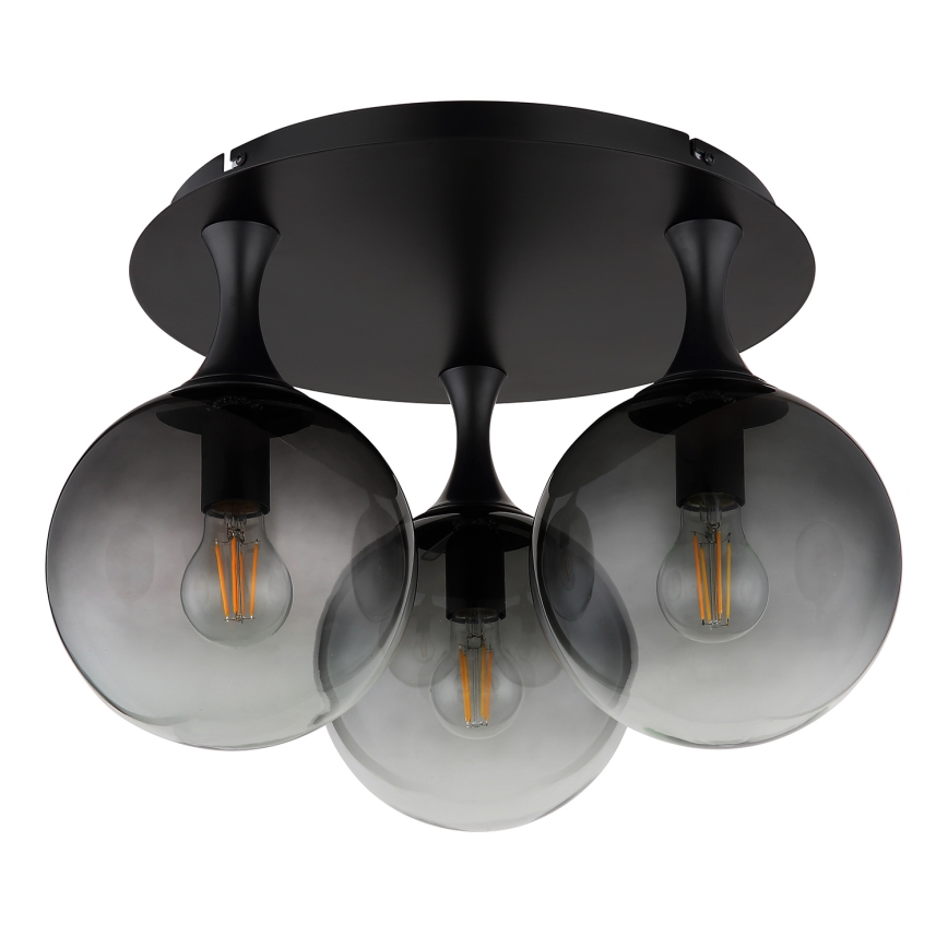 Globo - Anbauleuchte 3xE27/10W/230V d 46 cm schwarz