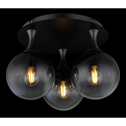 Globo - Anbauleuchte 3xE27/10W/230V d 46 cm schwarz