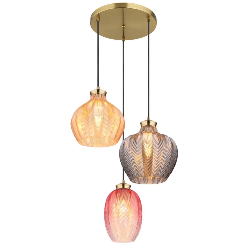 Globo - Pendelleuchte an Kabel 3xE27/60W/230V Ø 45 cm
