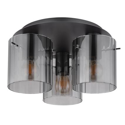 Globo - Deckenleuchte 3xE27/40W/230V d 37 cm grau