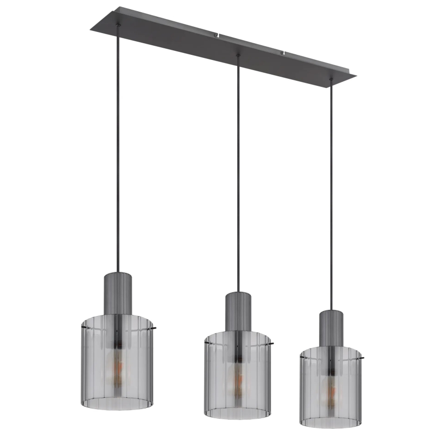 Globo - Hängeleuchte 3xE27/40W/230V grau