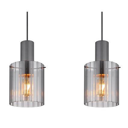 Globo - Hängeleuchte 3xE27/40W/230V grau