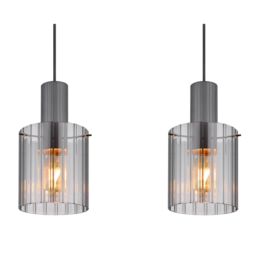 Globo - Hängeleuchte 3xE27/40W/230V grau