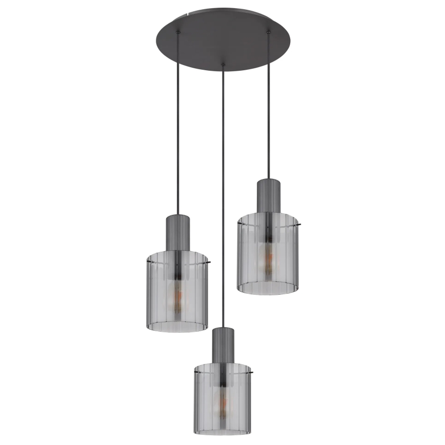 Globo - Hängeleuchte 3xE27/40W/230V d 48 cm grau