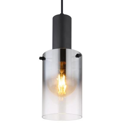 Globo - Hängeleuchte 1xE27/40W/230V d 12,5 cm schwarz