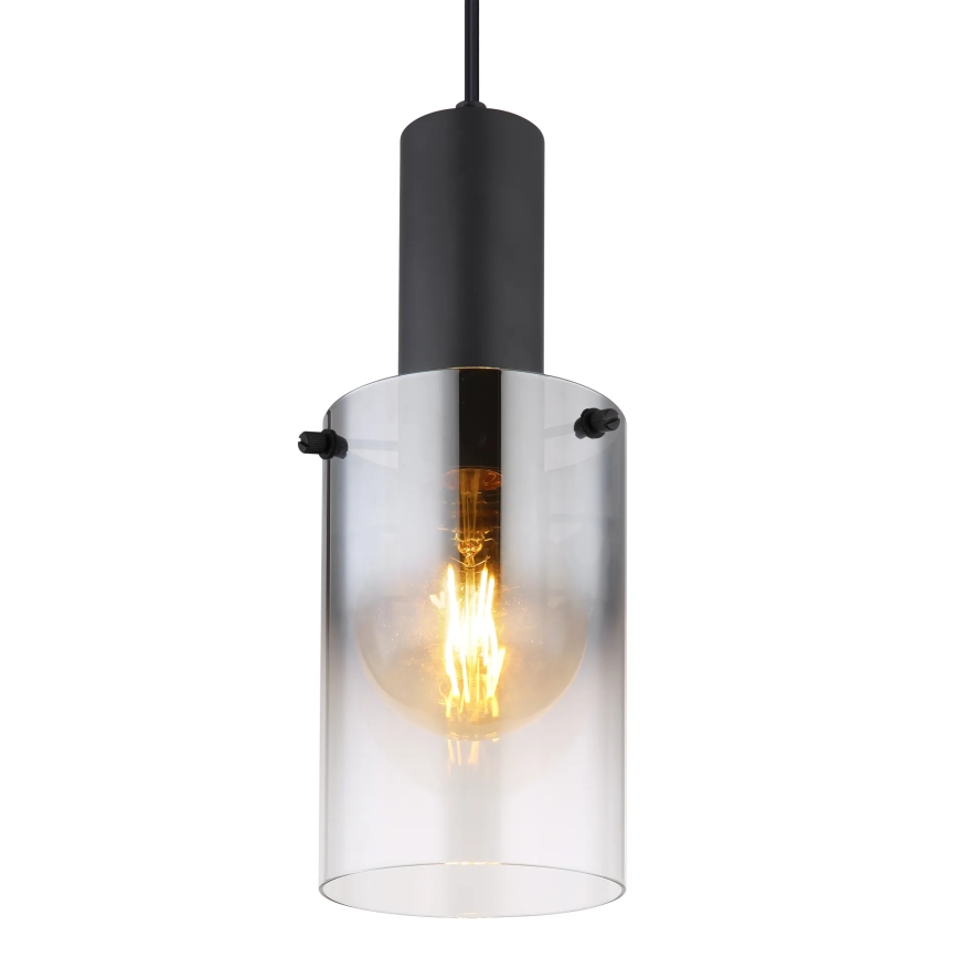 Globo - Hängeleuchte 1xE27/40W/230V d 12,5 cm schwarz