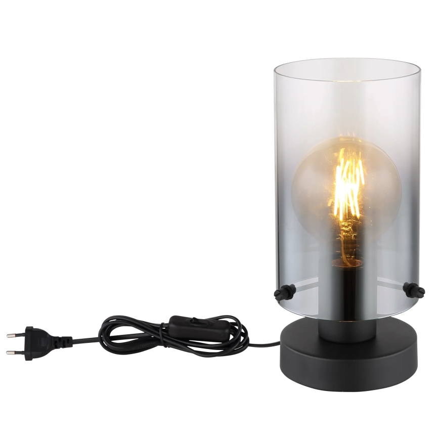 Globo - Tischleuchte 1xE27/40W/230V d 12,5 cm schwarz