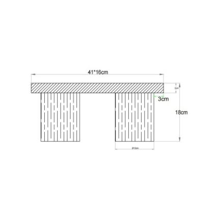 Globo - Deckenleuchte 2xE27/40W/230V 16x41 cm