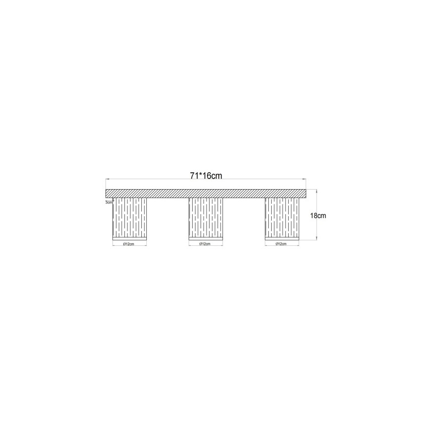 Globo - Deckenleuchte 3xE27/40W/230V 16x71 cm
