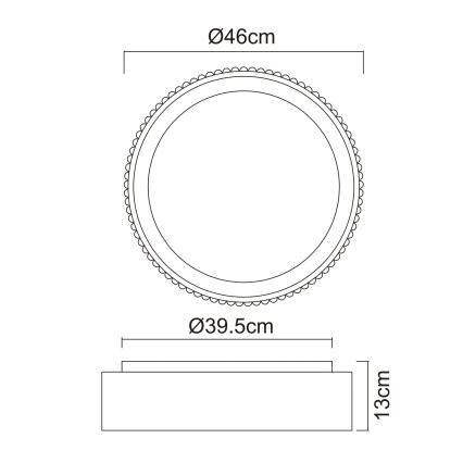 Globo - LED-Deckenleuchte LED/45W/230V 2700/4000/6000K Ø 46 cm weiß