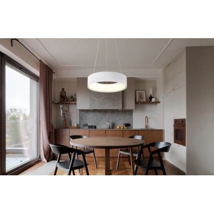 Globo - LED-Pendelleuchte an Kabel LED/45W/230V 2700/4000/6000K Ø 46 cm weiß