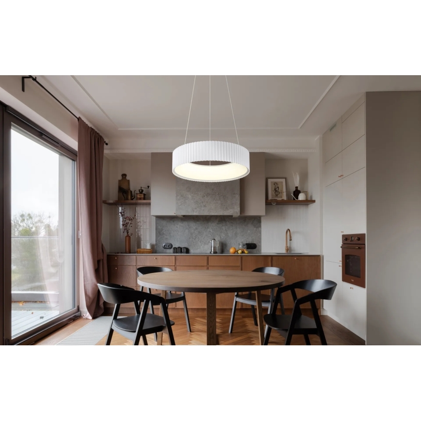Globo - LED-Pendelleuchte an Kabel LED/45W/230V 2700/4000/6000K Ø 46 cm weiß