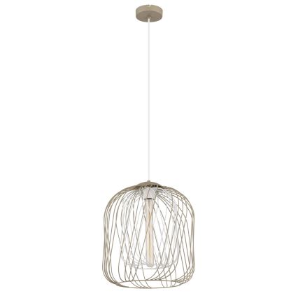 Globo - Hängeleuchte mit Kabel 1xE27/40W/230V Ø 35 cm beige/weiß
