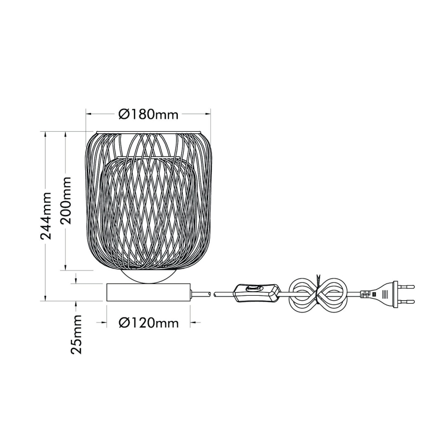 Globo - Tischlampe 1xE27/40W/230V beige/weiß