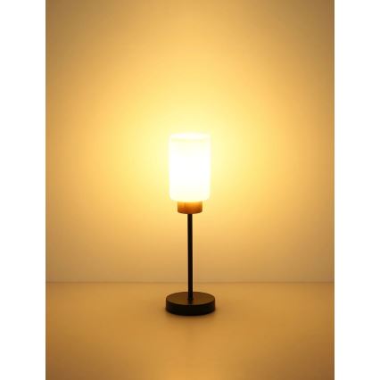 Globo - Tischlampe 1xE27/60W/230V schwarz/weiß