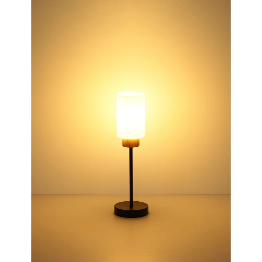Globo - Tischlampe 1xE27/60W/230V schwarz/weiß