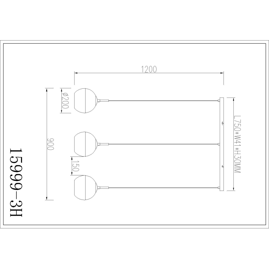 Globo - Pendelleuchte an Kabel 3xE27/60W/230V