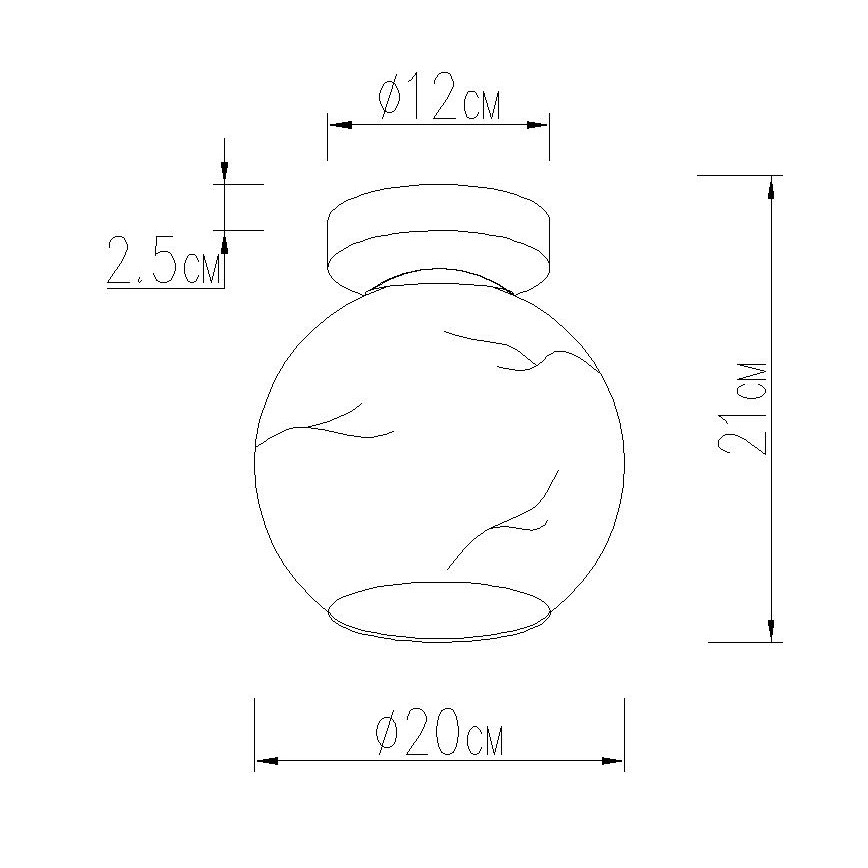 Globo - Deckenleuchte 1xE27/60W/230V Ø 20 cm