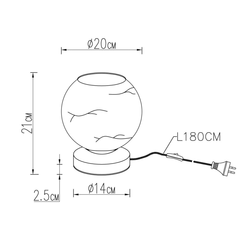 Globo - Tischlampe 1xE27/60W/230V