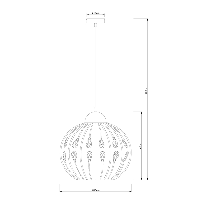 Globo - Pendelleuchte an Kabel 1xE27/60W/230V Ø 40 cm