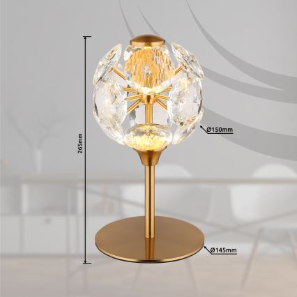 Globo - LED-Tischlampe LED/8W/230V 3000K goldfarben