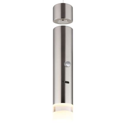 Globo - LED per Touch dimmbare, aufladbare Leuchte 2-in-1 LED/2W/230/5V mattes Chrom