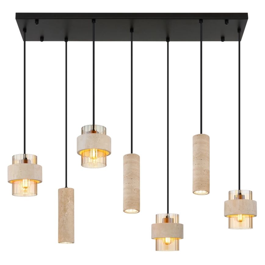 Globo - Hängeleuchte mit Kabelaufhängung 4xE27/40W/230V + 3xGU10/10W