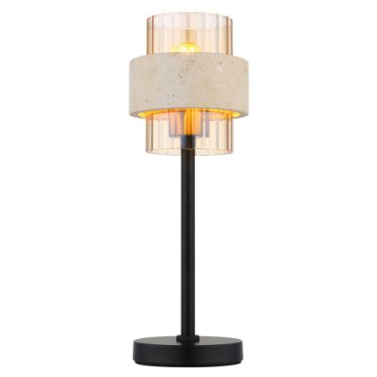 Globo - Tischlampe 1xE27/40W/230V Travertin