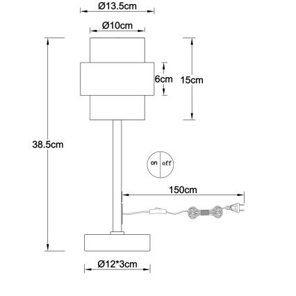 Globo - Tischlampe 1xE27/40W/230V