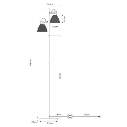 Globo - Stehlampe 2xE14/40W/230V