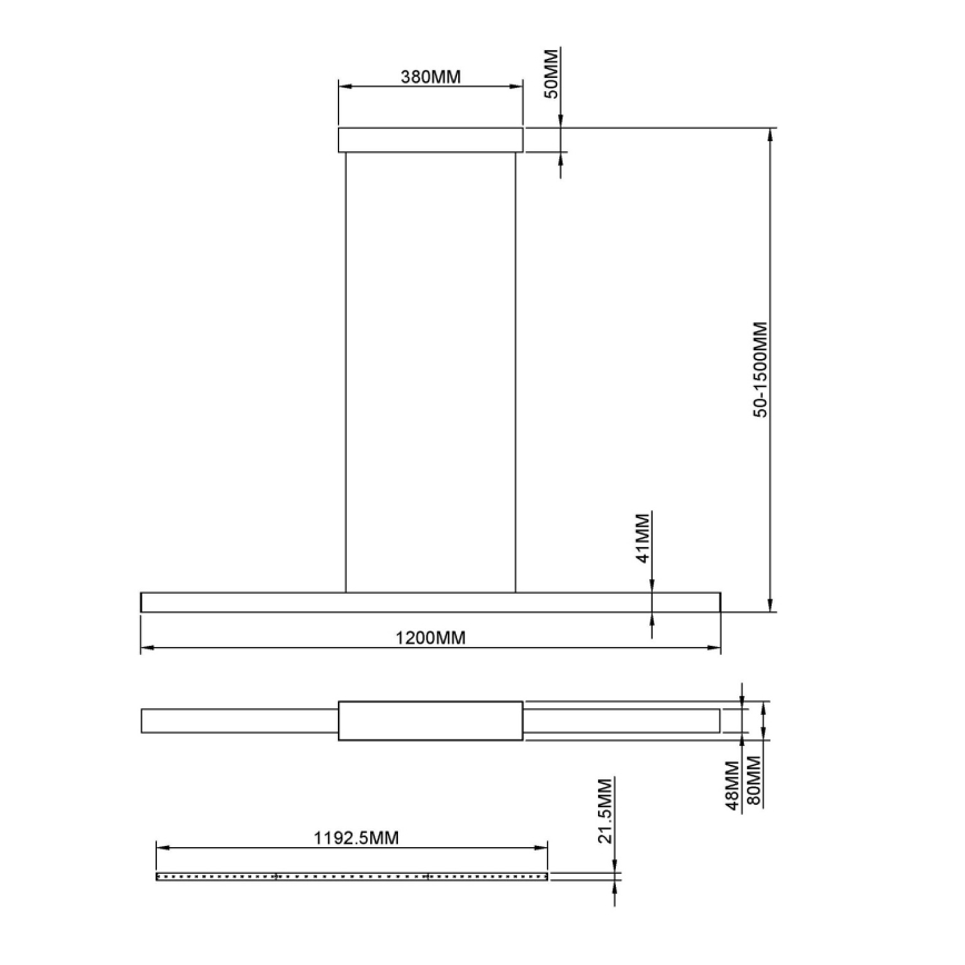 Globo - LED-Pendelleuchte an Seil LED/24W/230V 3000K