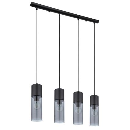 Globo - Hängeleuchte 4xE27/25W/230V schwarz