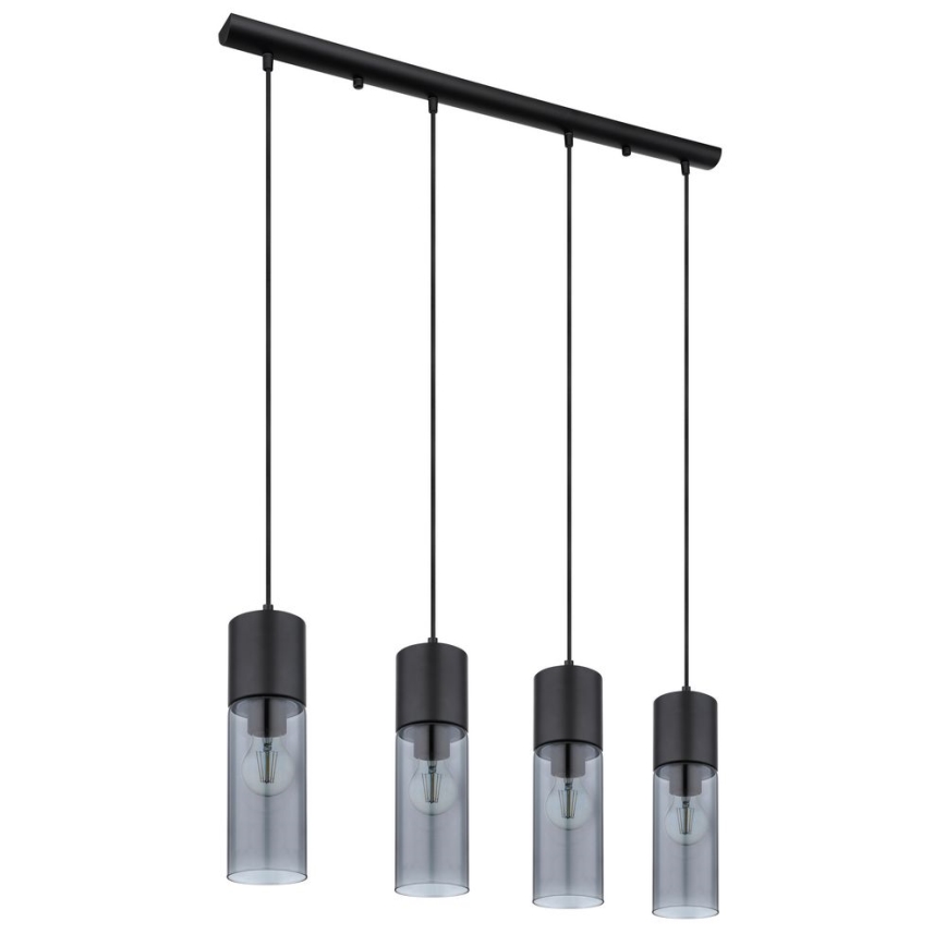 Globo - Hängeleuchte 4xE27/25W/230V schwarz