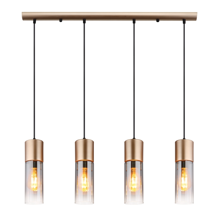 Globo - Hängeleuchte mit Kabel 4xE27/25W/230V bronzefarben