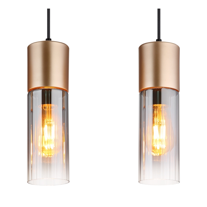 Globo - Hängeleuchte mit Kabel 4xE27/25W/230V bronzefarben
