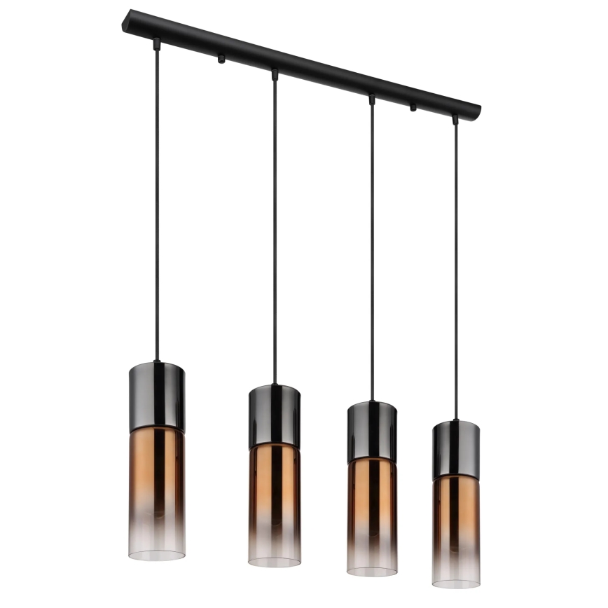 Globo - Hängeleuchte 4xE27/25W/230V schwarz/kupfern
