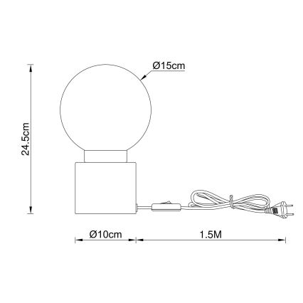 Globo - Tischlampe 1xE14/25W/230V schwarz