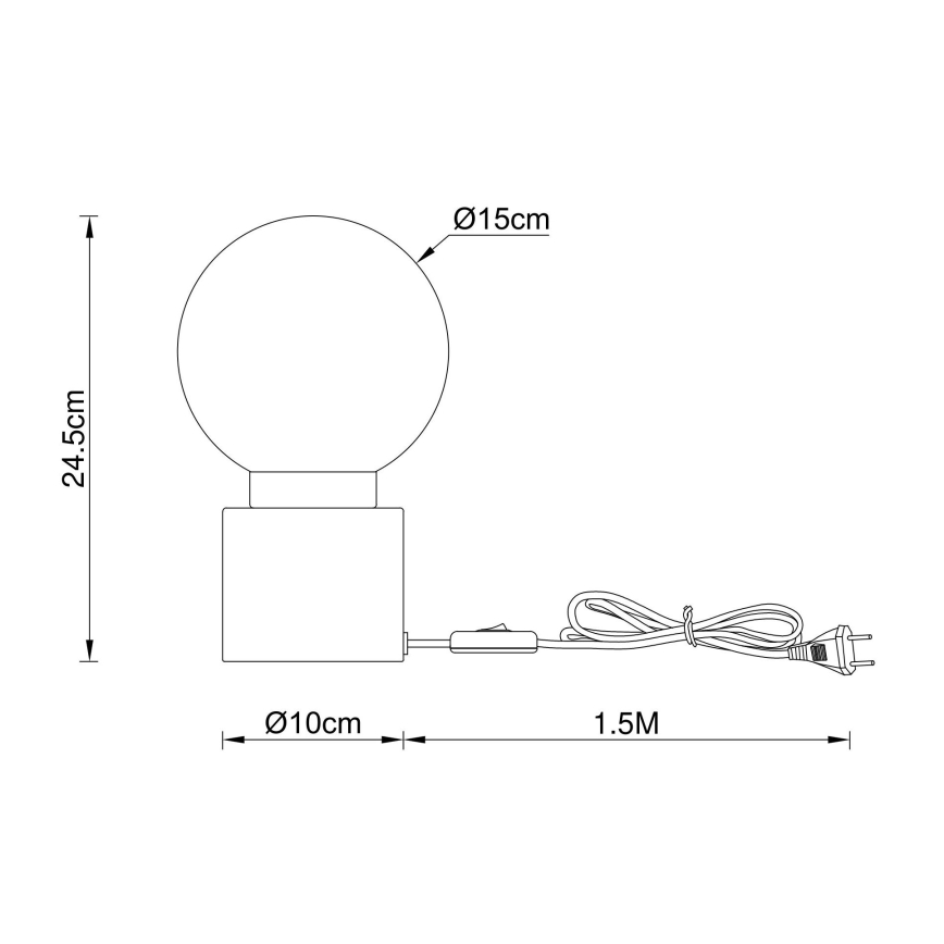 Globo - Tischlampe 1xE14/25W/230V weiß