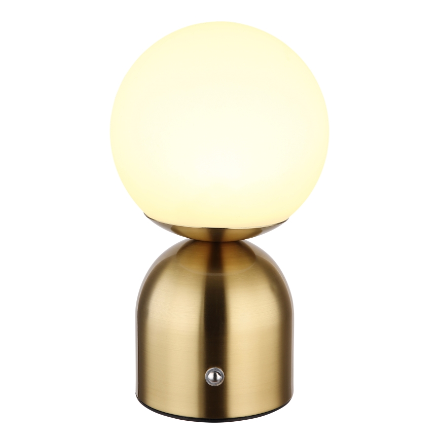 Globo - LED dimmbare Touch-Tischlampe LED/2,5W/3,7V 2700K/4000K/6500K 1800 mAh USB Messing